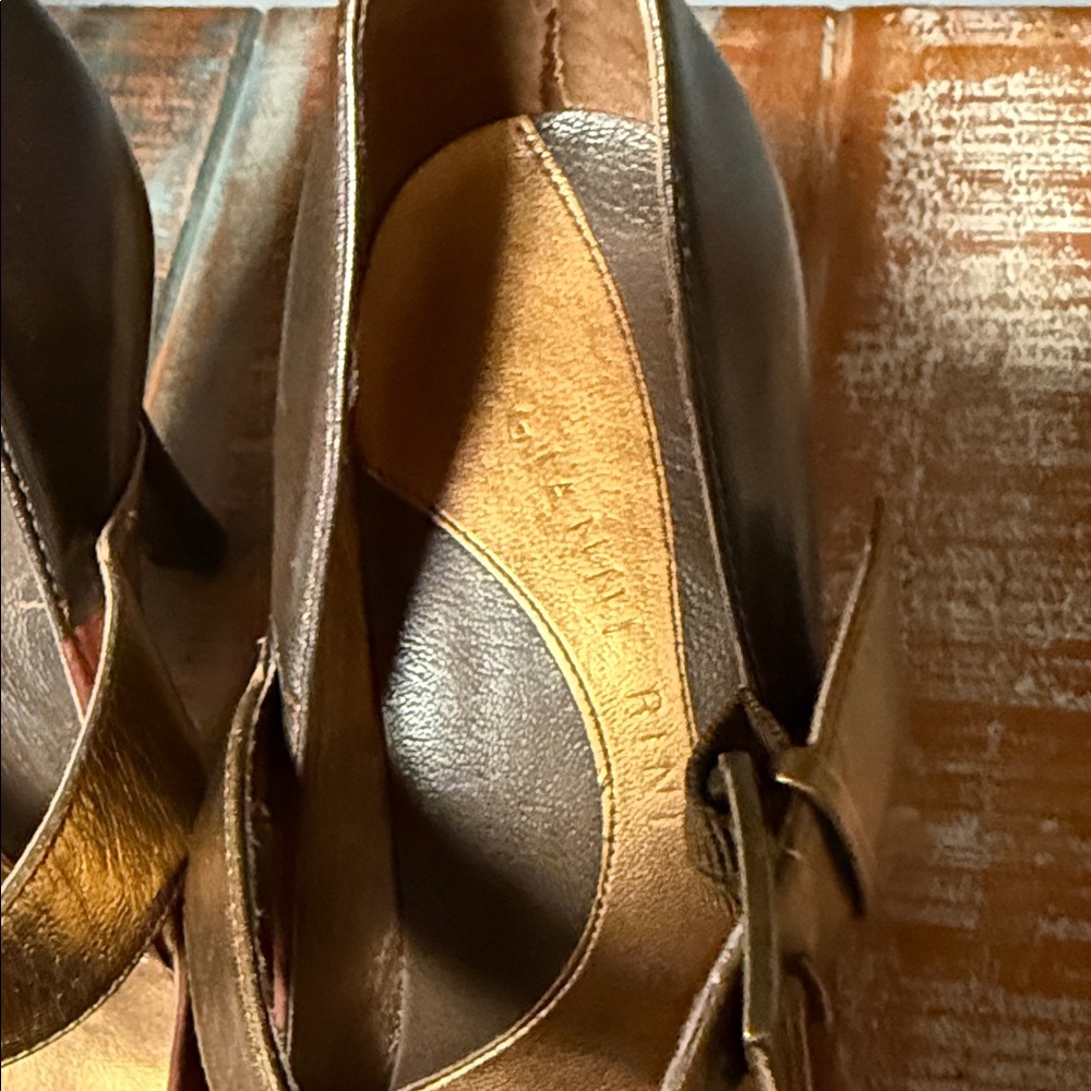 Gianni Bini Bronze and Gold Heels - Picture 3 of 10